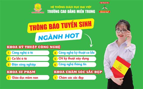Trường Cao Đẳng Miền Trung THÔNG BÁO TUYỂN SINH NGÀNH HOT TẠI CAO ĐẲNG MIỀN TRUNG