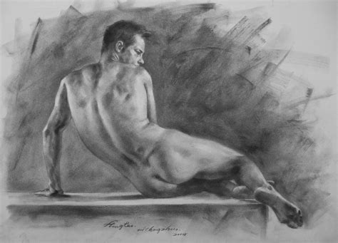 Drawing Male Nude 160918 Dessin Par Hongtao Huang Artmajeur