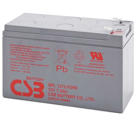 CSB GPL1272 12V 7 2AH Long Life Battery MDS Battery