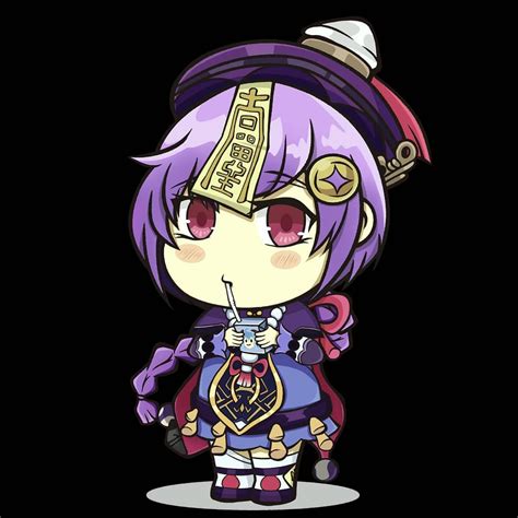 Drew Chibi Qiqi Drinking Cocomilk Rgenshinimpact