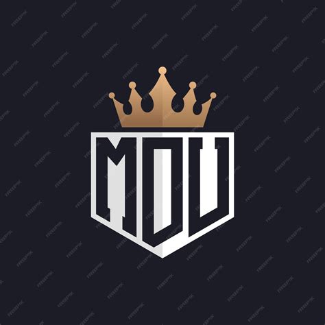 Premium Vector Luxury Mdu Logo With Crown Elegant Initials Mdu Letter