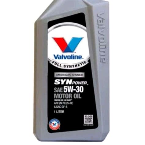 Jual Valvoline Full Synthetic Synpower SAE 5W-30, API SN Plus-RC, 1L ...