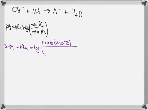 Solved The Ph Of A Solution Formed By Mixing Ml Of M