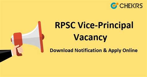 RPSC Vice Principal Vacancy 2018 ITIGroup InstructorRecruitment Https