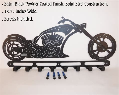 Chopper Motorcycle Key Holder Satin Black Color Keys Key Etsy