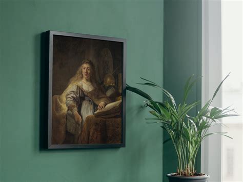 Minerva In Her Study Rembrandt Van Rijn 1635 Printable Vintage Wall