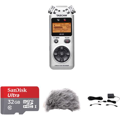 TASCAM DR-05 Value Kit with microSDHC Card, Windscreen, and AC