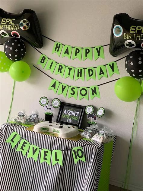 Gaming Party Banner Custom Gaming Birthday Decor Fully Assembled
