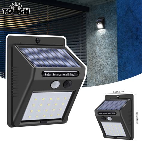 20 Led Solar Motion Sensor Wall Light 1 Mode Simple Operation Wireless ...
