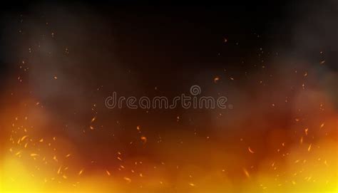 Fire Smoke Isolated Vector I Stock Illustration Illustration Of