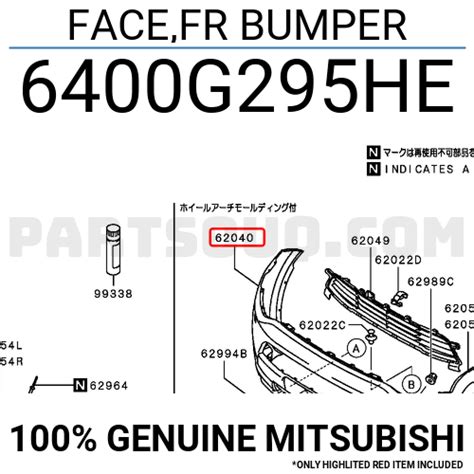 Face Fr Bumper G He Mitsubishi Parts Partsouq