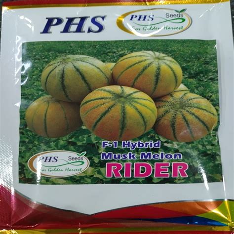 Rider 100 Phs F1 Hybrid Muskmelon Seeds Packaging Type Packet