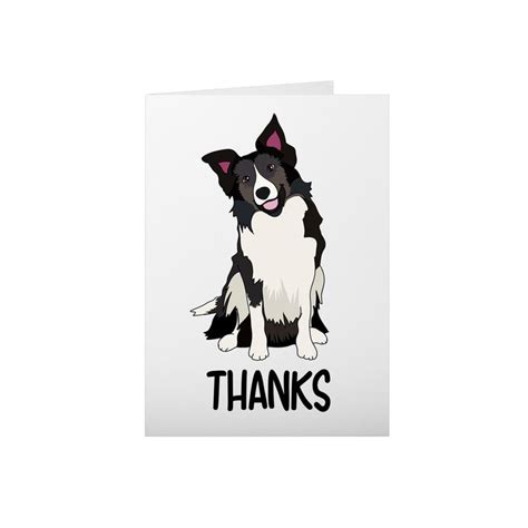 Thanks Fur Everything Dog Thank You Card Dog Lover Border Etsy Dog