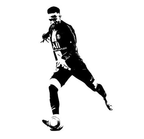 Neymar Jr Transparent Svg Black And White Etsy