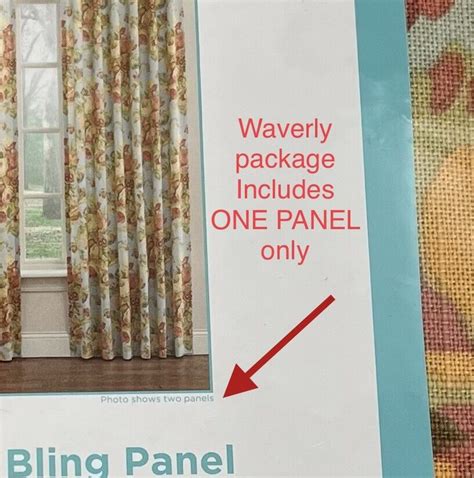 New Waverly Spring Bling Vapor Panel Curtain 52” W X 84” L Floral