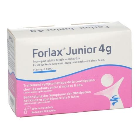 Forlax Junior 4 G Sachets Zakjes 20 Apotheek Puttemans