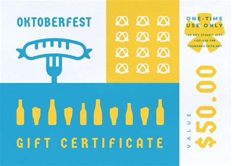 Oktoberfest T Certificate Card Template 43228960 Template