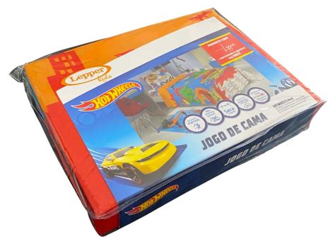 Jogo De Cama Infantil Lepper Hot Wheels Solteiro Pe As Microfibra Azul Madeiramadeira