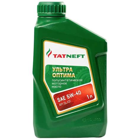 Масло моторное ТАТНЕФТЬ Ультра-Оптима SAE 5W40 API SL/CF ...