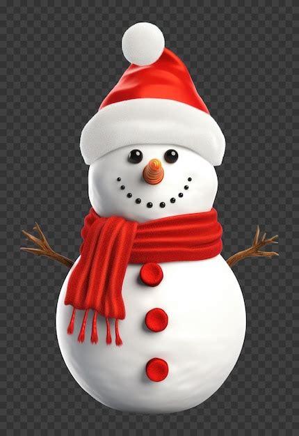 Boneco De Neve Isolado Em Fundo Transparente Psd Premium