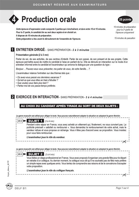 Delf A2 Exemples De Sujets Production Orale Image To U