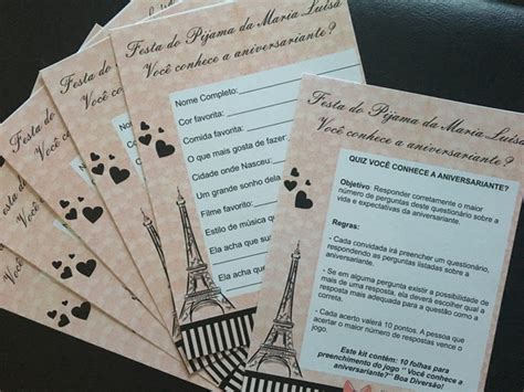 Brincadeira Você Conhece o Aniversariante Chá de lingerie Elo