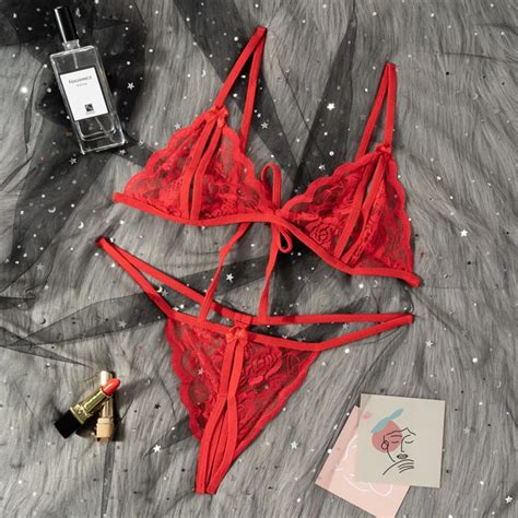 Babydoll Costumes Women Hot Open Bra Crotch Lace Sexy Transparent Unde Everythin345archies