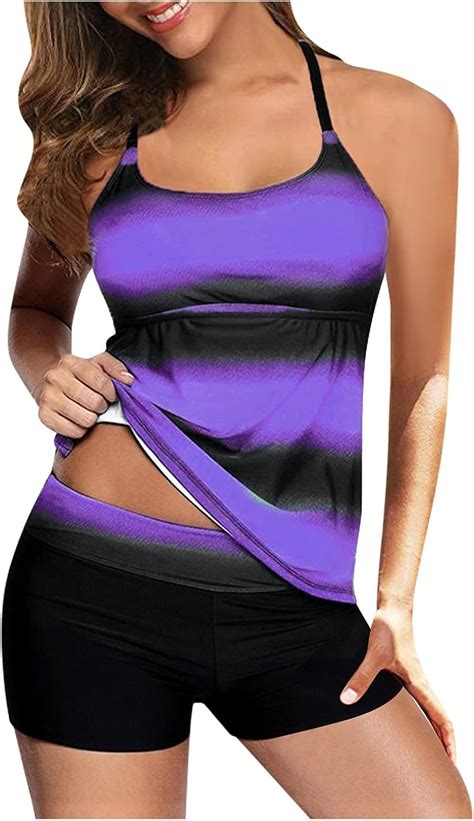 Bikini Damen High Waist Bikini Set Damen Two Piece Swimsuit Fitness Sportliche Bademode