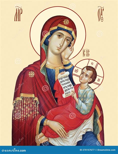 Orthodox Icon Of The Mother Of God Editorial Photography Illustration