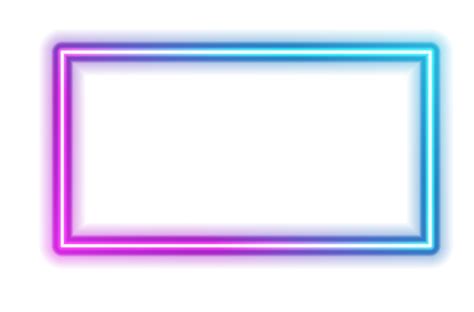 neon frame vibrant colored glowing neon frame  transparent