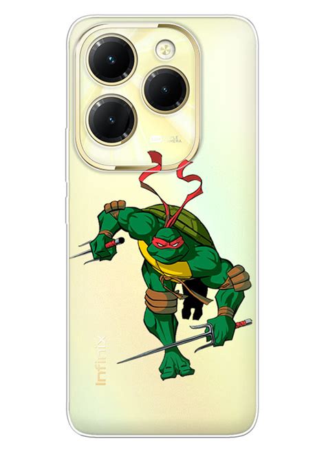Infinix Hot Pro чехол Teenage Mutant Ninja Turtles TMNT Черепашки ниндзя Рафаэль бежит в