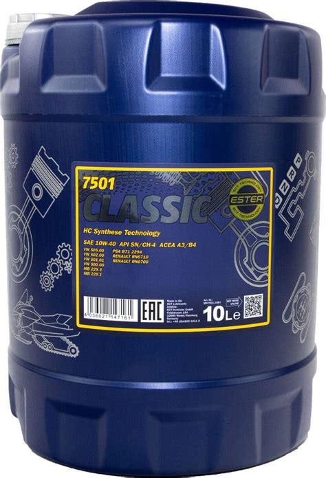 Mannol 1x10 liter 10w-40 classic Motoröl • Priser