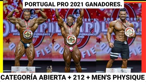 Ganadores del Portugal Pro Categoría Abierta 212 libras y Men s