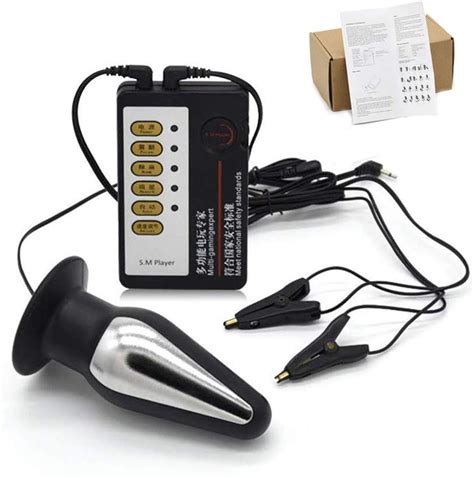 E Stim Plug Analplug Anal dildo Estim Klammern Groß Butt Plug und Nippel clips Nippelklemmen