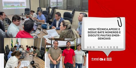 Mesa T Cnica Apeoc E Seduc Bate N Meros E Discute Pautas Emergenciais