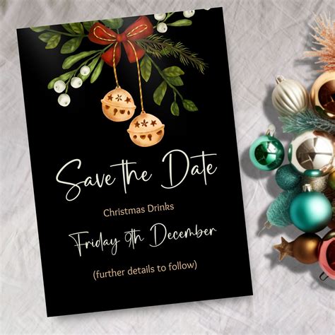 Free Save The Date Christmas Party Templates - prntbl