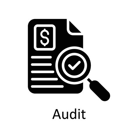 Audit Vector Solid Icon Design Illustration Taxes Symbol On White