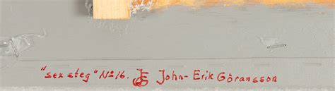 John Erik Göransson Sex steg No MutualArt