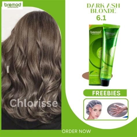 Bremod Dark Ash Blonde Permanent Hair Color With Oxidizer Hair Color Set Ml Shopee