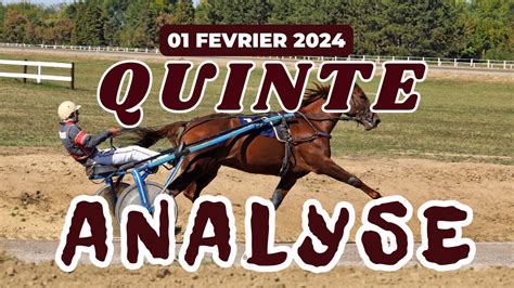 Pmu Analyse Pmu Quint De Demain Fevrier Pronostic Quinte