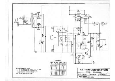 Astron Rs 35a Schematic Astron Rs Supply Power 4a 1989 Schem