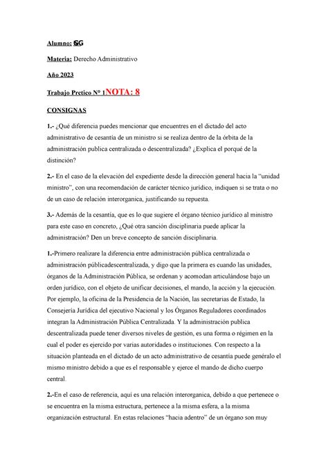 NG TP N 1 Derecho Administrativo Derecho Privado V Derechos