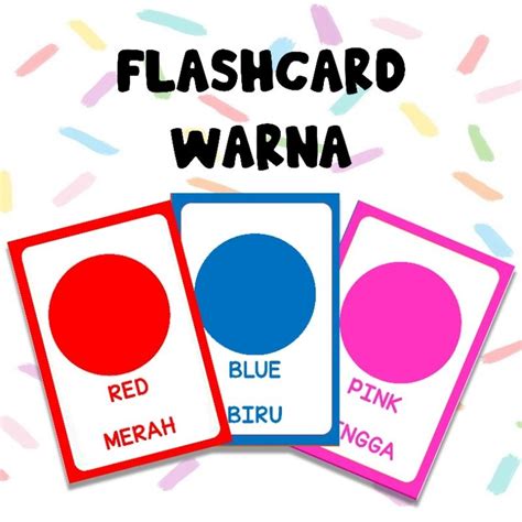 Jual Flashcard Kartu Baca Mengenal Warna Flash Card Shopee Indonesia