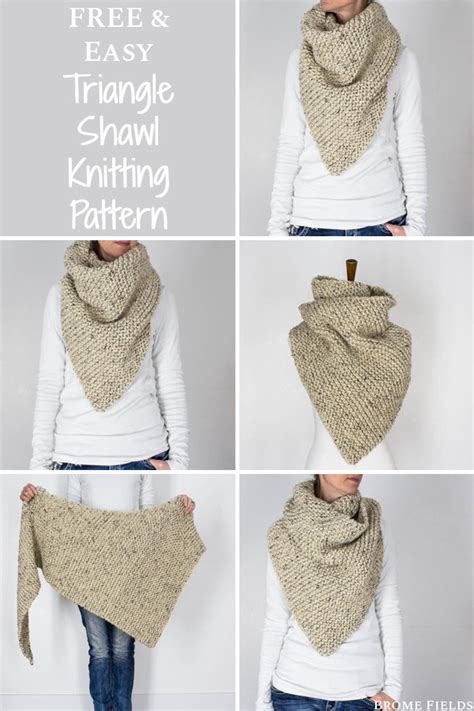 FREE Asymmetrical Triangle Shawl Knitting Pattern Cabin Fever