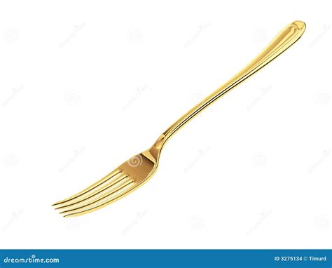Fork Gold Isolated Stock Illustration Illustration Of Luxury 3275134