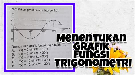 Menentukan Fungsi Dari Suatu Grafik Trigonometri Youtube
