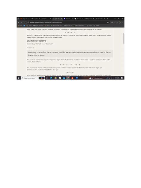 Problem Set Phase Rule Pdf