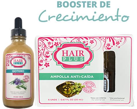 Gotero De Crecimiento Ampolla Anti Caida 6 Unidades HAIR PLUS USA