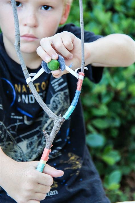 Make a DIY Stick Slingshot Kids Craft