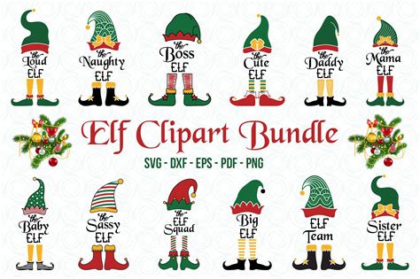 Christmas Elf Svg Bundle Elf Svg Graphics Creative Market